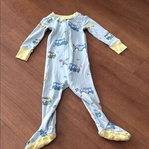 The Beaufort Bonnet Company Blue and Yellow Kids Footie